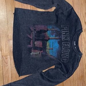 pink floyd cropped sweatshirt